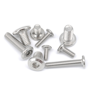 50pcs/bag Carbon Steel Nickel Plated Hexagon Socket Flat Chamfered Furniture Screw <b>Bolts</b> <b>M2</b> <b>M2</b>.5 M3 M4 M5 M6 M12 - Product Image 4