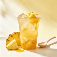 Lotlong Sour Sweet Natural Pulp Pineapple Pure Jam with 35g Brix 1.36kg Drum Pack for Milk Tea & Bakery Commercial Use