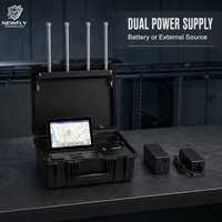 Détecteur de drones 1-10 km DJI AUTEL FPV WiFi Alarme de détecteur de traînée d'aéronefs Écran tactile Position du pilote Conception à double alimentation