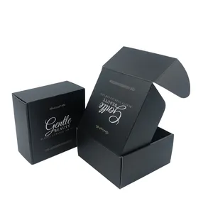 质量保证发货人瓦楞纸箱黑色包装盒瓦楞黑盒