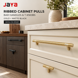 Gagang Tarikan Lemari Dapur Kabinet Furnitur Oukali Modern Kuningan Krom Hitam Matt Gold Aluminium Alloy Knurled untuk Lemari Pakaian - Product Image 2