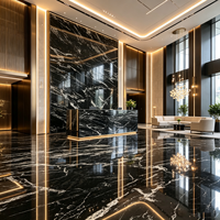 Granit noir naturel de qualité supérieure, idéal pour les murs intérieurs des halls d'hôtel, les îlots de cuisine et les tables à manger