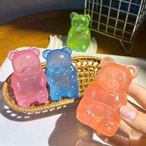 Cute Gummy Maltose Filling Bear <b>Squishy</b> Squeeze Toy Soft TPR Sensory Fidget Toy for Kids Ages 8-13 - Product Image 3