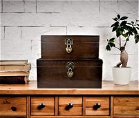 Boîtes à souvenirs en bois avec serrure et clés, boîte de rangement en bois décorative faite à la main, armoire avec couvercle à charnière, boîte rustique de pays