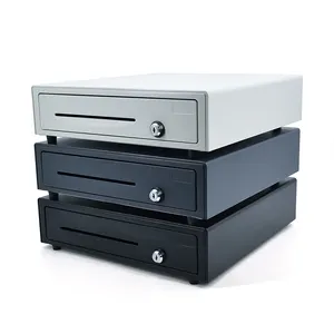 Cash drawer 5 bills, manual and automatic, black color