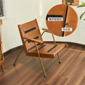 आधुनिक रेट्रो औद्योगिक एकल डबल सोफा कुर्सियां स्कैंडिनेवियाई अमेरिकी साधारण आलसी बार आर्मचेयर ठोस लकड़ी अवकाश फर्नीचर - Product Image 2