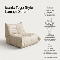 Canapé solaire style Togo, fauteuil paresseux individuel sans accoudoirs, chaise longue en mousse haute densité pour salon