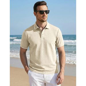 Polo décontracté pour homme FOXA, manches courtes, tricoté, respirant, pour l'été, la plage, le golf - Product Image 3