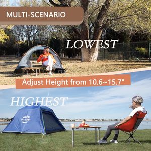 Lightweight <strong>Stable</strong> Folding Camping <strong>Table</strong> Bamboo Outdoor Folding <strong>Tables</strong> Adjustable Height Portable Picnic - Product Image 4