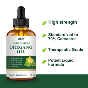 OEM/プライベートラベル100% 純粋なオレガノオイル75% カーバトロール | 超強力有機エッセンシャルオイル希釈なし - Product Image 5