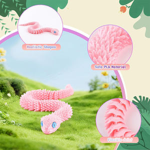 2 uds 2025 superventas 30cm 3D impreso Flexible serpiente Fidget Emulational juguetes novedad mordaza juguetes 3D impreso serpiente - Product Image 2