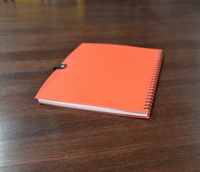 Bobine plastique pour ordinateur portable, avec porte-stylo et couverture en spirale PP, personnalisé, pour impression de logo, format A5
