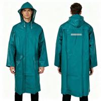 Vêtements de pluie imperméables réutilisables en PVC polyester bleu lac de haute qualité pour travaux industriels