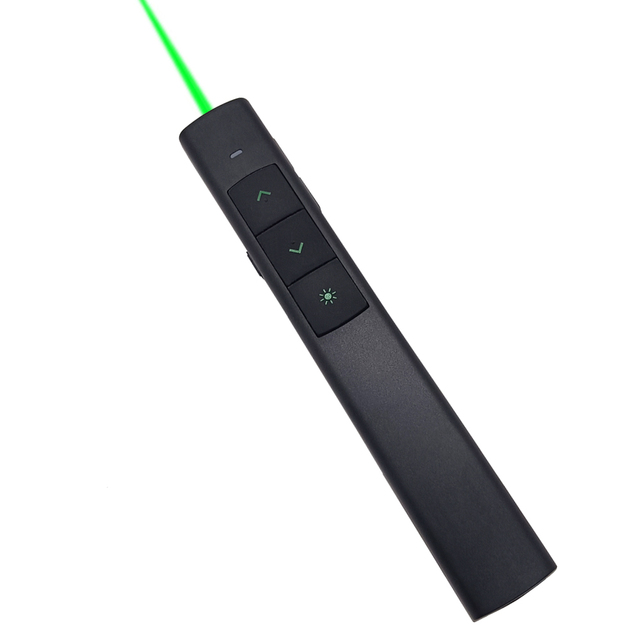 Wireless Laser Presenter with Green Laser Pointer Presentation Teacher Meeting PPT Remote USB Flip Green Powerpoint Presenter