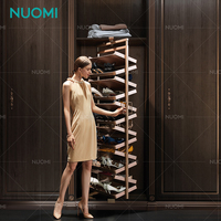 NUOMI Organisateur de Rangement Violet pour Armoire, Présentoir à Chaussures Rotatif Moderne 360 Gain de Place dans la Chambre