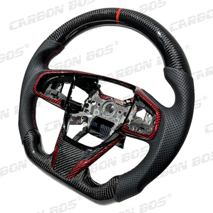 Volante de Fibra de Carbono Personalizado para <span class=keywords><strong>Honda</strong></span> Civic 10ª Gen. y <span class=keywords><strong>CRV</strong></span> 5ª Gen., Negro, Estilo Racing, Piezas Modificadas, Envío Directo - Product Image 4
