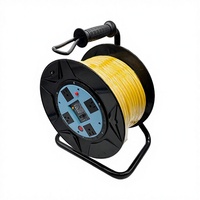 US 3-Pin-Stecker Outdoor Hochleistungs-Stromkabelrolle mit Griff 25m 50m