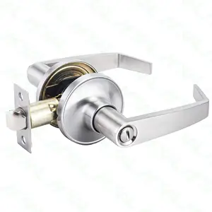 Push-button Leverset Tubular Lever Lock Interior Modern Privacy Door Handle And Lock Door Handle Lock Set