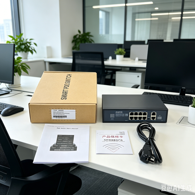 8 Port 2 Gigabit Uplink 1 SFP Fiber Port PoE Switch for Office Enterprise WiFi AP Deployment