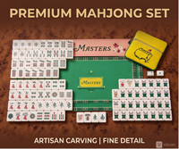 Nouvel ensemble de tuiles de Mahjong Tortoise Golf Masters américaines de luxe en acrylique personnalisé 2026, 160 pièces, portable, 4 couches, en stock