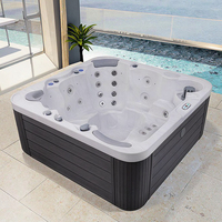 Hydrorelax Spa de massage pour 6 personnes, design moderne, bain à remous de qualité, confort pour jacuzzis extérieurs