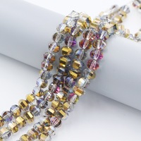 Perles Rondelles Facettées Premium 8mm en Verre pour la Fabrication de Bracelets, Couleurs Fantôme à Lustre Prismatique, Artisanat d'Usine Chinoise