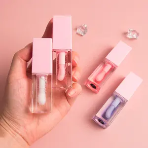 Lang anhaltend feuchtigkeitsspendendes Lippen-Pfüllanlage Öl Fruchtgeschmack flüssiges Lippenpflege-Serum Eigenmarke klares vegan rosa gefülltes Lippenöl