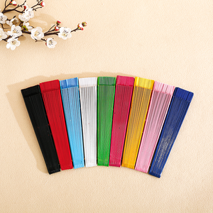 Abanico de Baile Español de Colores con Tema de Puntos Blancos, Pintado a Mano con Patrones de Doble Cara - Product Image 6