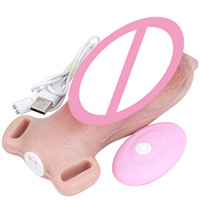 FAAK Harnais en cuir PU avec culotte vibrante en silicone et ouverture pour pénis, stimulateur clitoridien interne pour couples et jeux solo Sissy