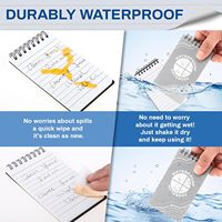 Bloc de Notas Impermeable de 5 x 3 Pulgadas con Espiral Superior, para Todo Tipo de Clima, con 50 Hojas, Bloc de Bolsillo para Regalo, para Oficina, Escuela, Aire Libre