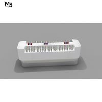 M & S Comptoir de magasin de cosmétiques haut de gamme Design Présentoir de vente au détail pour le maquillage avec lumière LED Meubles de magasin