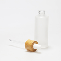 Flacon compte-gouttes en verre cylindrique à épaule plate blanc LANJING 20ml 30ml 40ml 50ml 60ml 80ml 100ml pour sérum et huile essentielle