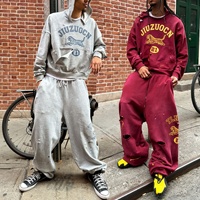 Fabricants de survêtements de haute qualité, ensemble de survêtement surdimensionné, sweat-shirt et pantalon de jogging personnalisés, ensemble décontracté pour hommes
