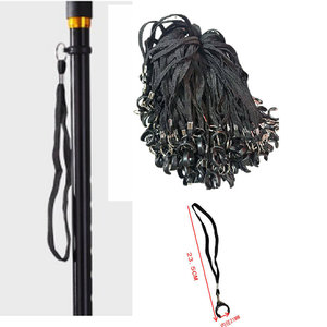Anti <b>Slip</b> Wrist Rope For Walking Stick Black <b>Nylon</b> Adjustable Strap Outdoor Hiking Accessory - Product Image 3