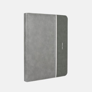 Carpeta de Cuero con Logotipo Personalizado, Pequeña, Tamaño A4, Color Gris Discreto, con Cierre, Bolsa de Entrega, Carpeta de Entrega - Product Image 4