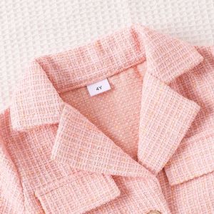 Ensemble 2 pièces <span class=keywords><strong>pour</strong></span> enfants automne : Veste en coton à manches longues avec col rabattu et <span class=keywords><strong>jupe</strong></span> plissée <span class=keywords><strong>pour</strong></span> petite fille - Vente en gros - Product Image 2
