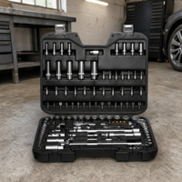 Boîte à outils de réparation automobile 94 pièces Russie, douilles de type E en acier au chrome-vanadium, mallette rigide, clé à douille certifiée CE pour véhicule