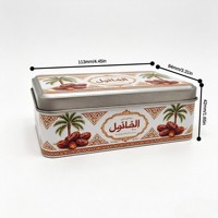Boîtes en fer blanc populaires de qualité alimentaire, imprimées offset, recyclables, écologiques, finition mate, pour dattes, baklava, bonbons, biscuits, chocolat