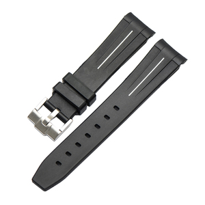 Plongée dédié <span class=keywords><strong>veryfit</strong></span> 20mm bracelet de montre en caoutchouc silicone Remplacement Courbe Fin Bande De Montre En Silicone - Product Image 2