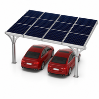 Sistem Carport Surya Aluminium, Kit Pemasangan PV Carport untuk Parkir Mobil Rumah, Tahan Air