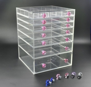 Bán buôn <span class=keywords><strong>5</strong></span> Tier rõ ràng <span class=keywords><strong>Acrylic</strong></span> <span class=keywords><strong>Organizer</strong></span> mỹ phẩm với ngăn kéo tạo nên lưu trữ mỹ phẩm <span class=keywords><strong>Organizer</strong></span> - Product Image 1