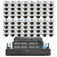 Sistem Kamera NVR 4COVR 5MP 64-Saluran Profesional Keamanan Bisnis Visi Malam Berwarna Audio 2 Arah PoE IP Deteksi Intrusi AI