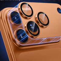 Protection d'objectif d'appareil photo en verre trempé métallique pour iPhone 17 Pro Max, protection d'objectif en verre pour iPhone 17 Air, protection d'objectif en verre pour iPhone 18 Pro Max