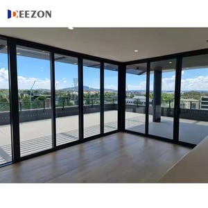 Puerta Corredera Plegable de Vidrio con Aislamiento Térmico de Doble Acristalamiento de Aleación de Aluminio DEEZON para Patio Exterior de Villa - Product Image 2