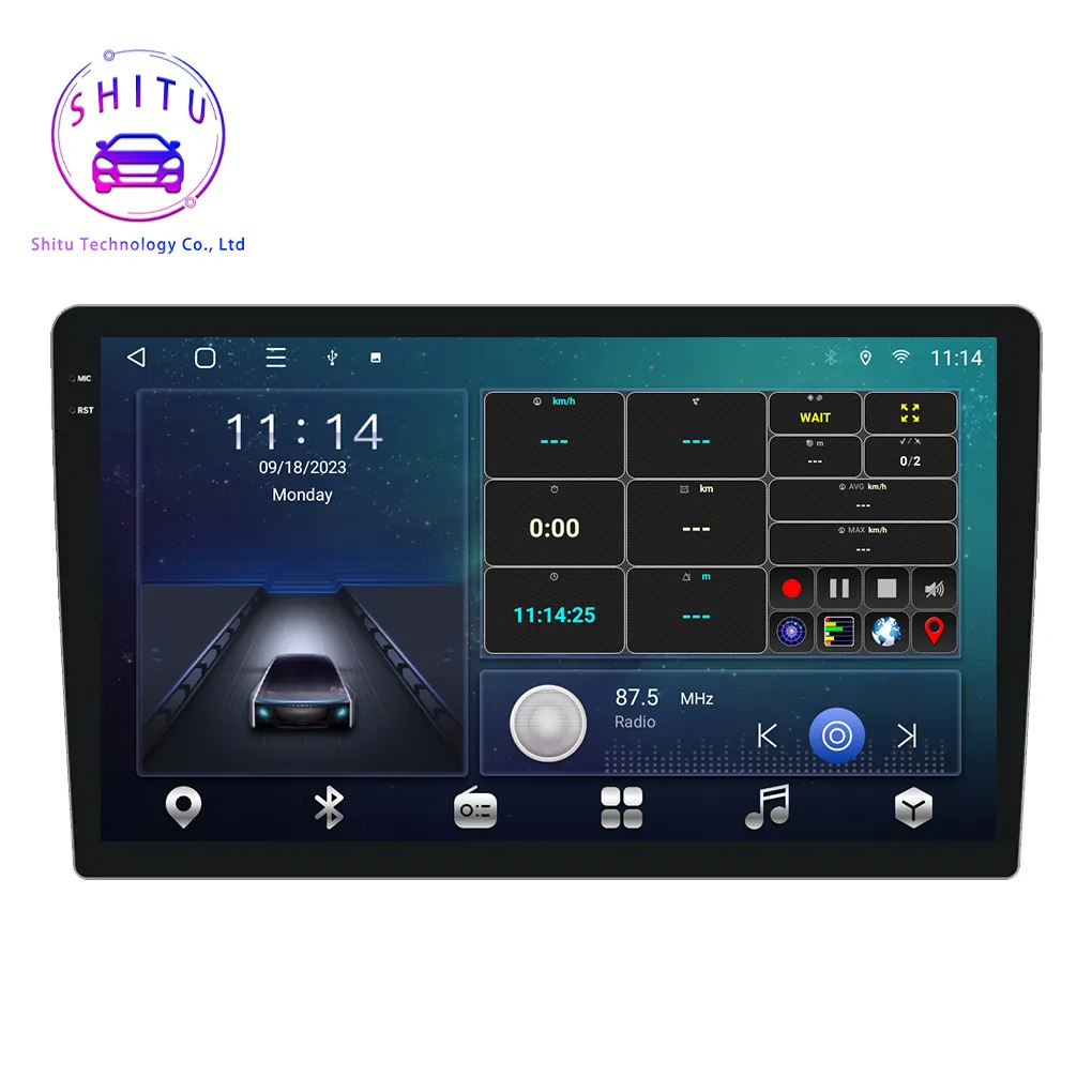 TS18 10inch 2K Android system player Car multimedia MP5 radio Bluetooth GPS navigator Car Radio Video Stereo