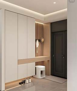 Armoires à chaussures modernes en bois personnalisées, écologiques, pour salon, hôtel et appartement - Product Image 2