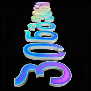 Lettres RGB à Effet Dynamique Résistantes aux Intempéries, Panneau Publicitaire Programmable, Logo LED RGB, Signalétique LED Extérieure - Product Image 5