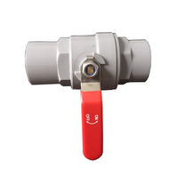 [SWD007] Robinet à bille en PVC de haute qualité 3/4'' - Poignée rouge et corps noir
