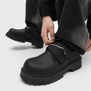 Nouvelles Bottines Derby Noires pour Femmes, à Bas Prix, Livraison Gratuite, Modèle Grand Orteil, en PVC, Fabrication Export, Chaussures de Mode - Product Image 3