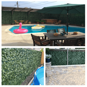 Recinzione foglia verde finta edera artificiale foglie recinzione Privacy plastica pianta artificiale foglia erba recinzione edera - Product Image 2